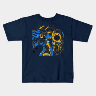 steel alien dogu ecopop Kids T-Shirt